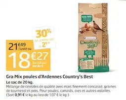 Jardiland Country's Best Gra-Mix poules d'Ardennes offre