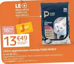 Jardiland PURE FAMILY Litière agglomérante minérale offre