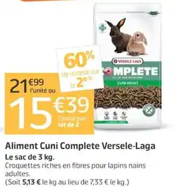 Jardiland Versele-Laga Aliment Cuni Complete offre