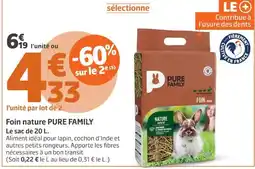 Jardiland PURE FAMILY Foin nature offre