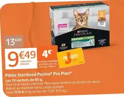Jardiland Purina Pro Plan Pâtée Sterilised offre