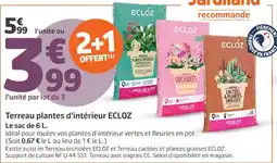Jardiland ECLOZ Terreau plantes d'intérieur offre