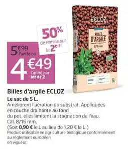Jardiland ECLOZ Billes d'argile offre