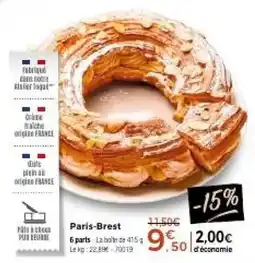 Thiriet Paris-Brest offre