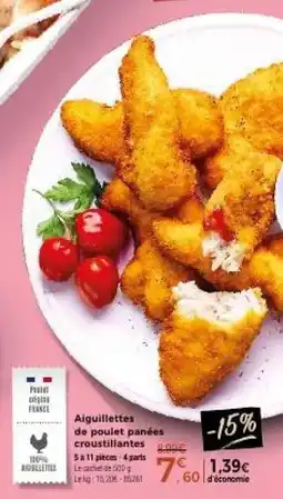 Thiriet Aiguillettes de poulet panées croustillantes offre