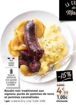 Thiriet La Cu de Ma Boudin noir offre