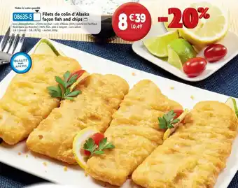 Filets de colin d'alaska facon fish and chips