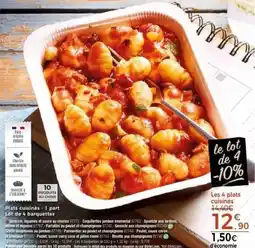 Thiriet Plats cuisines 1 part lot de 4 barquettes offre
