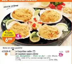 Maximo 4 Coquilles colin et saumon sauce crème offre