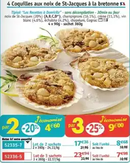 Maximo Tipiak Coquilles aux noix de St-Jacques à la bretonne offre