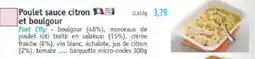 Maximo Fast City Poulet sauce citron et boulgour offre