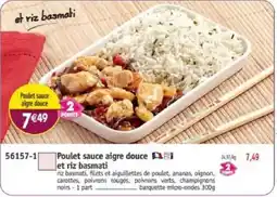 Maximo Poulet sauce aigre douce et riz basmati offre