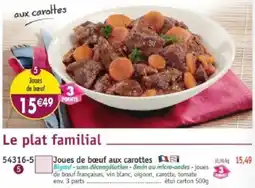 Maximo Bigard Joues de bœuf aux carottes offre