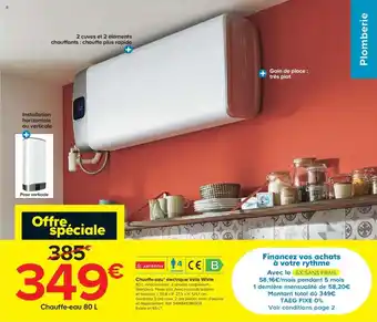 Castorama Chauffe-eau* électrique velis white offre