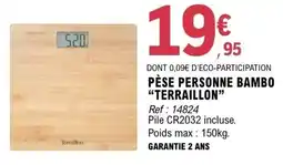 E.Leclerc TerrailIon PÈSE PERSONNE BAMBO offre