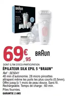 E.Leclerc BRAUN ÉPILATEUR SILK EPIL 5 offre