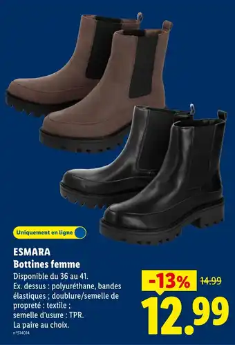 ESMARA Bottines femme