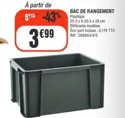La Foir'Fouille Bac de rangement offre