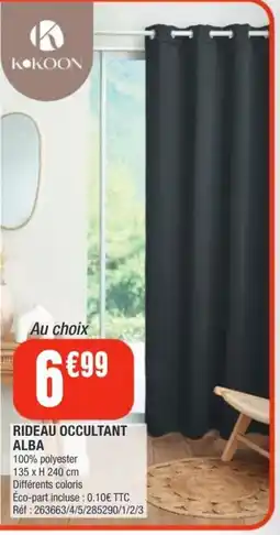 La Foir'Fouille KOKOON RIDEAU OCCULTANT ALBA offre