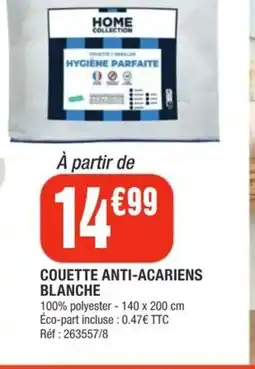 La Foir'Fouille HOME COLLECTION COUETTE ANTI-ACARIENS BLANCHE offre