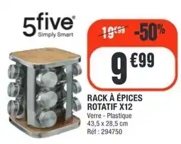La Foir'Fouille 5five RACK À ÉPICES ROTATIF X12 offre