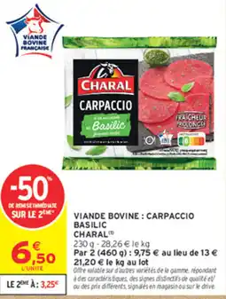 Intermarché Contact CHARAL CARPACCIO offre