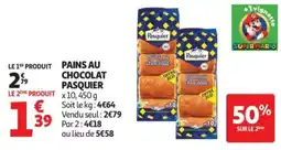 Auchan Pasquier Pains au chocolat offre
