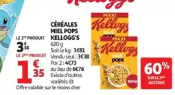 Auchan Kellogg's Céréales miel pops offre