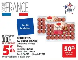 Auchan BIGARD Boulettes au Bœuf offre