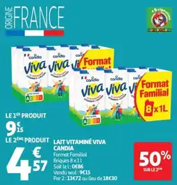 Auchan CANDIA LAIT VITAMINÉ VIVA offre