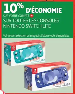 Auchan Sur toutes les consoles nintendo switch lite offre