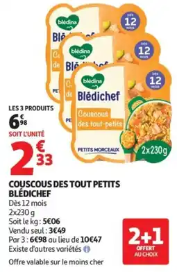 Auchan Blédichef Couscous des tout-petits offre