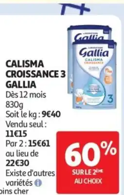 Auchan Gallia Calisma Croissance 3 offre
