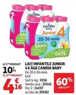 Auchan Candia Lait infantile Junior 4 offre