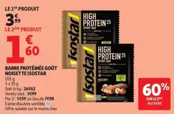 Auchan Isostar Barre protéinée offre