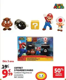Auchan Coffret 5 figurines mario offre