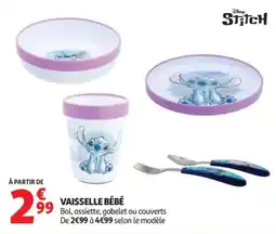 Auchan Stitch Vaisselle Bébé offre