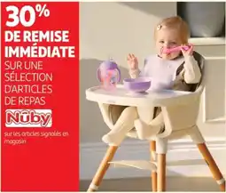 Auchan Nūby sur une sélection d'articles de repas offre