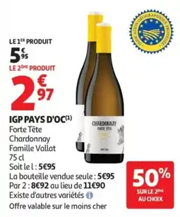 Auchan Forte Tête Chardonnay offre