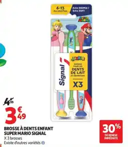 Auchan Signal Brosse à dents enfant Super Mario offre