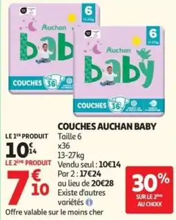 Auchan Auchan Baby Couches offre