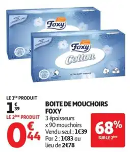 Auchan Foxy boite de mouchoirs offre