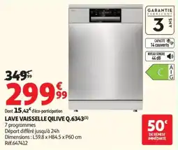 Auchan QILIVE LAVE VAISSELLE Q.6343 offre