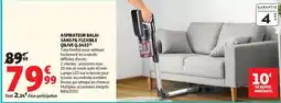 Auchan Qilive aspirateur balai sans fil flexible offre