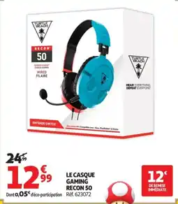 Auchan TURTLE BEACH LE CASQUE GAMING RECON 50 offre