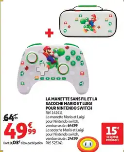 Auchan Nintendo Switch Mario et Luigi offre
