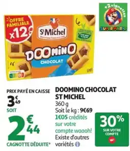 Auchan St Michel DOOMINO CHOCOLAT offre