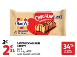 Auchan Harrys Gâteaux Chocalin offre