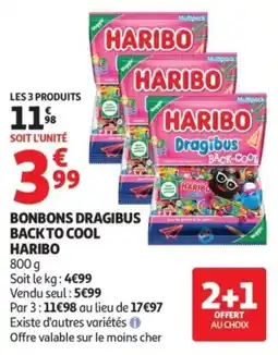 Auchan Haribo bonbons dragibus back to cool offre