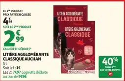 Auchan Auchan Litière agglomérante classique offre